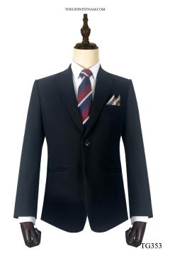 Bộ suit đen dày cao cấp hai nút TG353