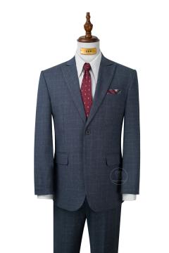 Bộ Suit Xám Đậm Kẻ Ô Classic Fit TGS368