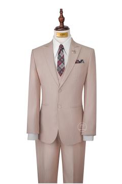 Bộ Suit Kem Nhạt Kẻ Sọc Modern Fit TGS369