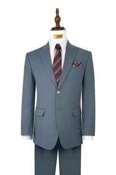 Bộ Suit Xám Ghi Nhạt Sọc Xước  Classic Fit TGS372