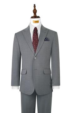 Bộ Suit Xám Ghi Đậm Sọc Xước Classic Fit TGS373